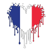 French flag - blue, white, red