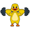 Duck Bodybuilder Musculation Haltère