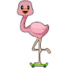 Flamingo Skater Skateboard