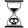 Black Hourglass Skull