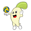 Radish Volleyball Player Volleyball