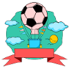 Fodbold Luftballon Navneskilt Grøn