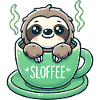 Cute Sloth Coffee Lover