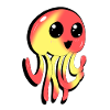 Cute yellow red comic/anime jellyfish