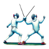 Elegant fencer, noble sport
