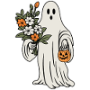 Ghost with flowers