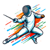 Fencing Fencer, Noble Sport