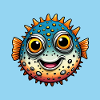 Drôle de poisson-globe rieur