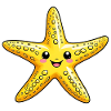Laughing yellow starfish