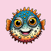 Drôle de poisson-globe rieur