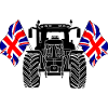 Tracteur deux drapeaux Angleterre