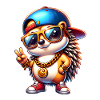 Hedgehog Cool Gold Chain