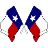 Two Flags Crossed Texas