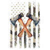 axe throwing american flag