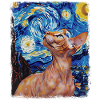 Sphynx Cat Starry Night Painting