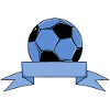Football Name Banner Ribbon Blue