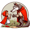 Rotkäppchen Märchen Wolf Niedlich Märchenfigur