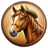 Pferd mit Hut
