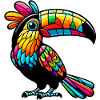 Toucan arlequin