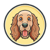 irsk setter, hunderace, cartoon, kawaii Clipart, kæledyr