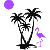 Flamingo Palm Trees