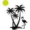 Flamingo Palm Trees