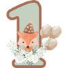 1st Birthday Fox Flowers