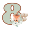 8e anniversaire renard fleurs