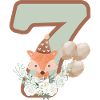 7th Birthday Fox Flowers
