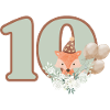 10th Birthday Fox Flowers
