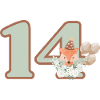 14e anniversaire renard fleurs