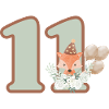 11th Birthday Fox Flowers