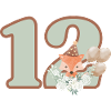 12th Birthday Fox Flowers