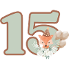15th Birthday Fox Flowers