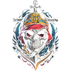 Navy Anchor Skull