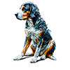 Polygon Art Swiss Hound