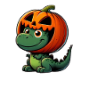 Halloween Dinosaur T-Rex Pumpkin Helmet