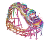 Roller coaster amusement park Popart