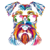 Schnauzer Dog Sunglasses Popart
