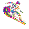 Sandboarding Sandboarder Popart