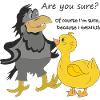 Duckling and crow