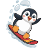 Snowboarding Penguin Snowboarder Cute