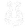 Deux Renards Renard Design Artistique