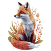 Fox Artistic Design Flowers