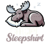 Official Sleeping Shirt Funny Moose