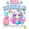 Mermaid 6th Birthday Girl Kids