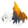 Golden Peak Mountain Silhouette