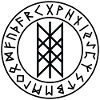 Wyrd black runes circle