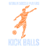 Fußballerinnen kicken Bälle