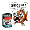 Funny canned fish design